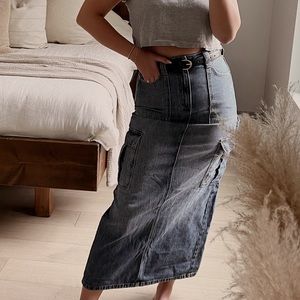 Denim Maxi Skirt